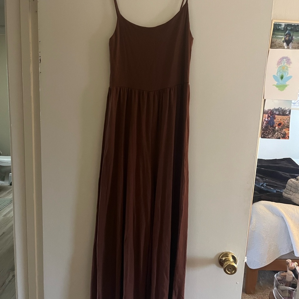 Quince Brown Maxi Romper